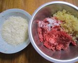 チェーダーチーズ入りハンバーグ作り方3写真