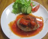 チェーダーチーズ入りハンバーグ作り方7写真