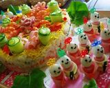 子供も喜ぶ華やかちらし寿司ｹｰｷ★作り方2写真