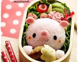 食いしん坊♪ぶたちゃん＊キャラ弁作り方5写真