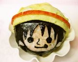 ワンピース★ルフィのまんまるおにぎり作り方4写真