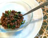 香菜入りそぼろで✩タイ風そぼろめだま丼作り方3写真