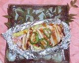 CookDo春キャベツとイカのホイル蒸し作り方4写真