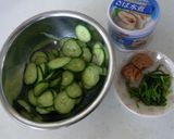 サバ缶さっぱり～梅と大葉の和え物作り方1写真