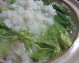 お鍋にレタス♪作り方5写真