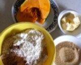 かぼちゃと米ぬかのシンプルケーキ作り方1写真