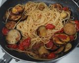 茄子とトマトの和風パスタ作り方6写真