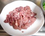 鶏レバーの甘辛炒め煮作り方1写真