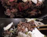 ♦牛肉と長芋の味噌炒め♦作り方4写真