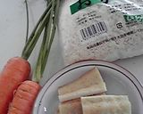 蕎麦つゆで簡単島にんじん葉入りおから作り方1写真