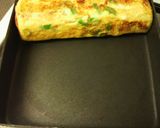 息子のお弁当に考案~葱(ニラ)玉子焼き☠作り方3写真