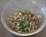 簡単ヘルシー♪茹で鶏のネギソース作り方2写真