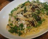 白エビとしめじのパスタ作り方4写真