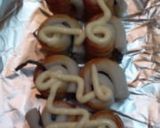 お弁当にちくわのクルクル　塩昆布＋マヨ焼作り方2写真