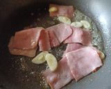 豆苗とベーコン玉子のガリバタ炒め作り方3写真