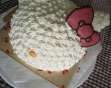 ボールでキティちゃんの立体キャラケーキ作り方17写真