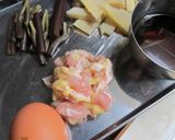 たけのことわらびの親子丼作り方1写真