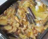 たけのことわらびの親子丼作り方3写真