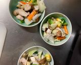 レンジ根菜茄子ウスタートマト味甘酢酢豚作り方10写真