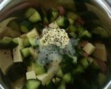 魚肉ソーセージ＆チーズのマセドアンサラダ作り方5写真
