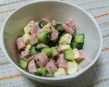 魚肉ソーセージ＆チーズのマセドアンサラダ作り方7写真