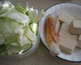 キャベツと豆腐のチャンプルー作り方1写真