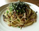 簡単★ツナと塩昆布の和風パスタ作り方9写真