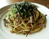簡単★ツナと塩昆布の和風パスタ作り方9写真