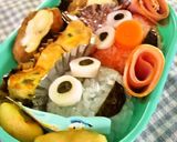 息子のお弁当に考案~葱(ニラ)玉子焼き☠作り方5写真