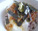 お手軽！なめたけとろろ丼作り方3写真