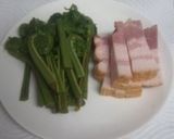 こごみとベーコンのバター醤油炒め作り方2写真