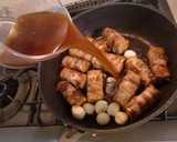 【豚バラ肉の厚揚げ巻き　照り焼き風味】♪作り方4写真