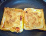 とろ～りチーズのホットサンド風♬作り方12写真