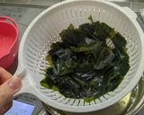 豚しゃぶ若芽のにんにくだれ作り方2写真