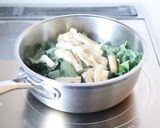 優しい風味【三陸つぼみ菜の煮浸し】卵とじ作り方2写真