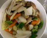 お一人様さっぱりオイ梅マヨ味豆腐野菜炒め作り方15写真