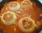 まるごと新玉ねぎの肉詰め★トマトソース煮作り方10写真