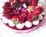 誕生日に♪苺たっぷりレアチーズケーキ作り方20写真