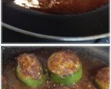 ルーミックで煮込む輪切ピーマンの肉詰め作り方5写真