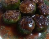 ルーミックで煮込む輪切ピーマンの肉詰め作り方6写真