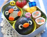 丸いおにぎりdeペンギン弁当作り方9写真