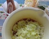 レンジで時短、こどもの日はもんじゃ。作り方2写真