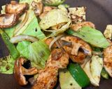 【簡単夕食】柔らか鶏胸肉と春キャベツで回鍋肉風作り方5写真