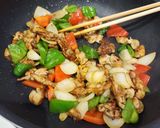 豚肉と彩り野菜のカレー風味炒め作り方12写真