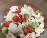 とり胸肉のトマトアボカドソース＆スープ作り方8写真