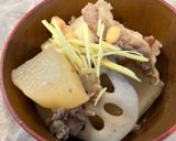 牛バラと大根蓮根サラダ大豆の煮物作り方9写真