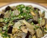 田舎料理◎ナスと蒟蒻の煮物を油揚げで作り方5写真