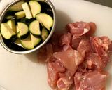 ●鶏肉とズッキーニのアラビアータ作り方1写真