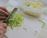 マヨネーズとお酢で作るコールスローサラダ作り方2写真