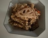 残りで完成「ひじきと根菜の炊き込みご飯」作り方3写真